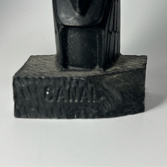 Boma Canada Totem Raven Desk Curio Souvenir Black Native 7” Vintage - Picture 7 of 9